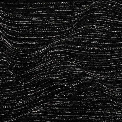 Metallic Plisse - Silver and Black Full