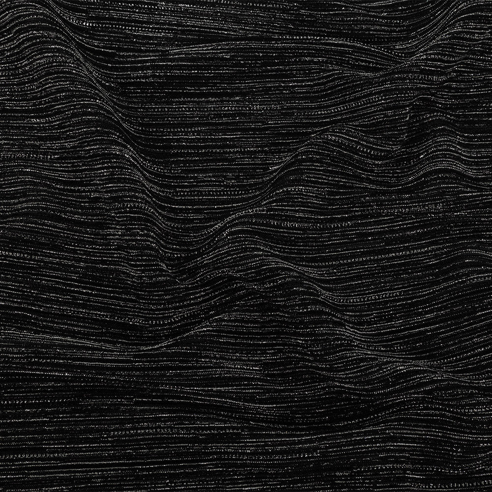 Metallic Plisse - Silver and Black