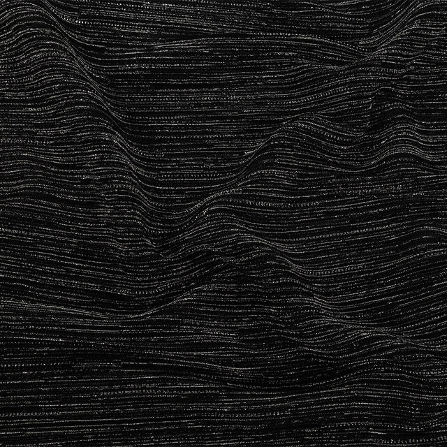 Metallic Plisse - Silver and Black