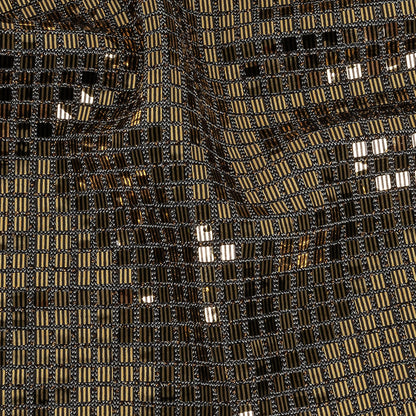 Stretch Knit with Square Metallic Sequins - Glitterati and Gray - Loud Lights Collection Full