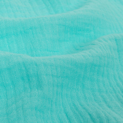 Double Cotton Gauze - Aqua - Talamanca Collection Detail