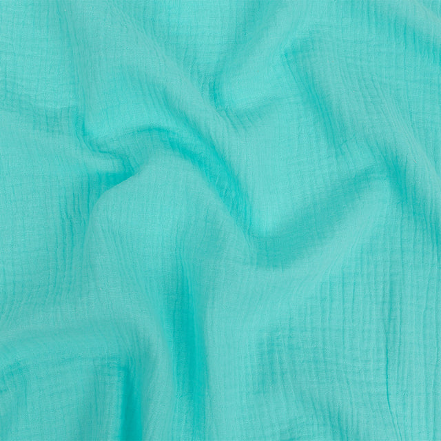 Double Cotton Gauze - Aqua - Talamanca Collection