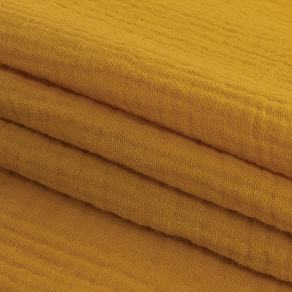Double Cotton Gauze - Gamboge - Talamanca Collection Folded