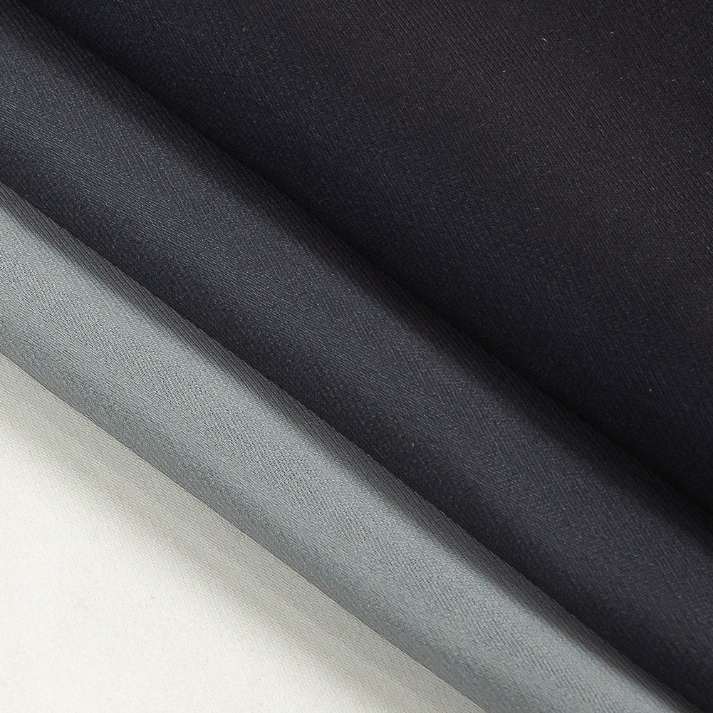 Milly White to Black Ombre Polyester Georgette Folded