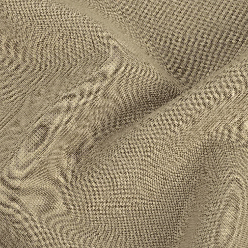 Italian Hemp Green Stretch Polyester and Viscose Woven Detail