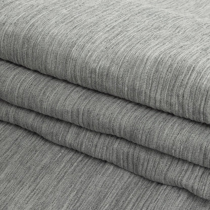 Italian Heathered Gray Gauzy Crinkled Viscose Scrim Folded