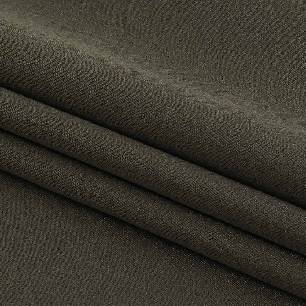 Army Green Satin-Faced Crepe Folded