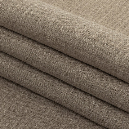 Natural Waffle Woven Linen Dobby Folded