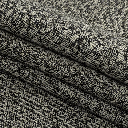 Black and Gray Python Patterned Linen Jacquard Folded