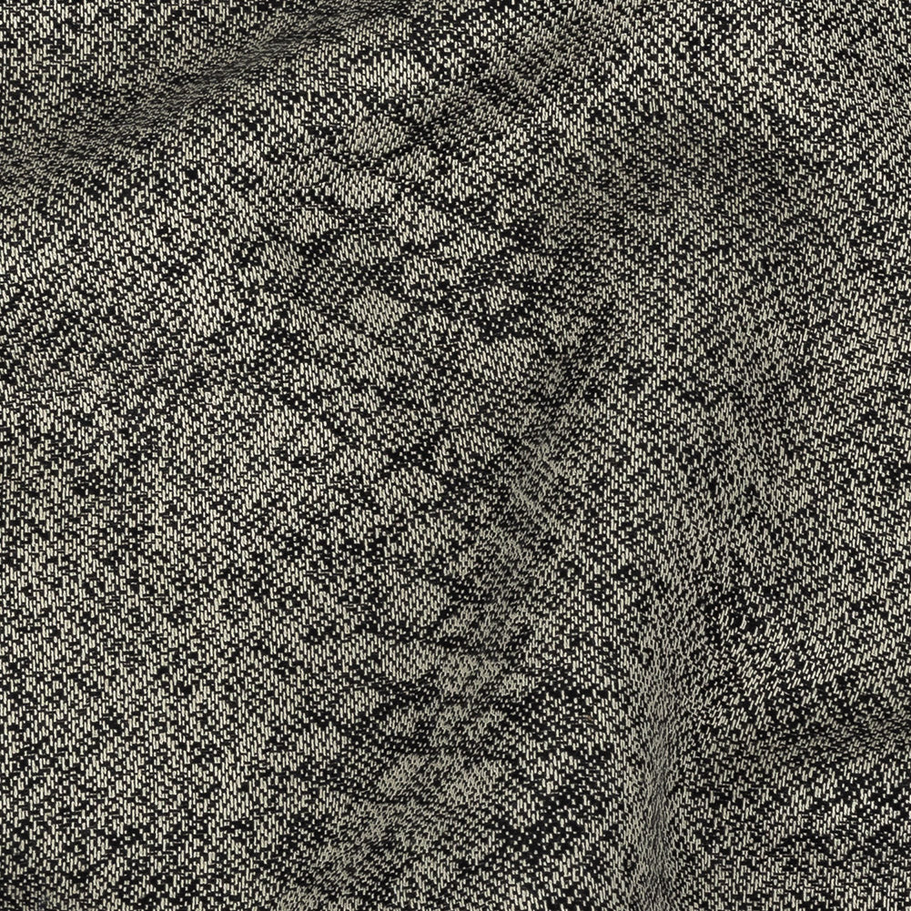 Black and Gray Python Patterned Linen Jacquard Detail