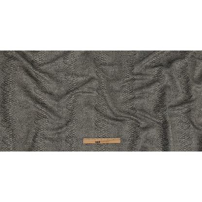 Black and Gray Python Patterned Linen Jacquard Full