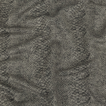Black and Gray Python Patterned Linen Jacquard