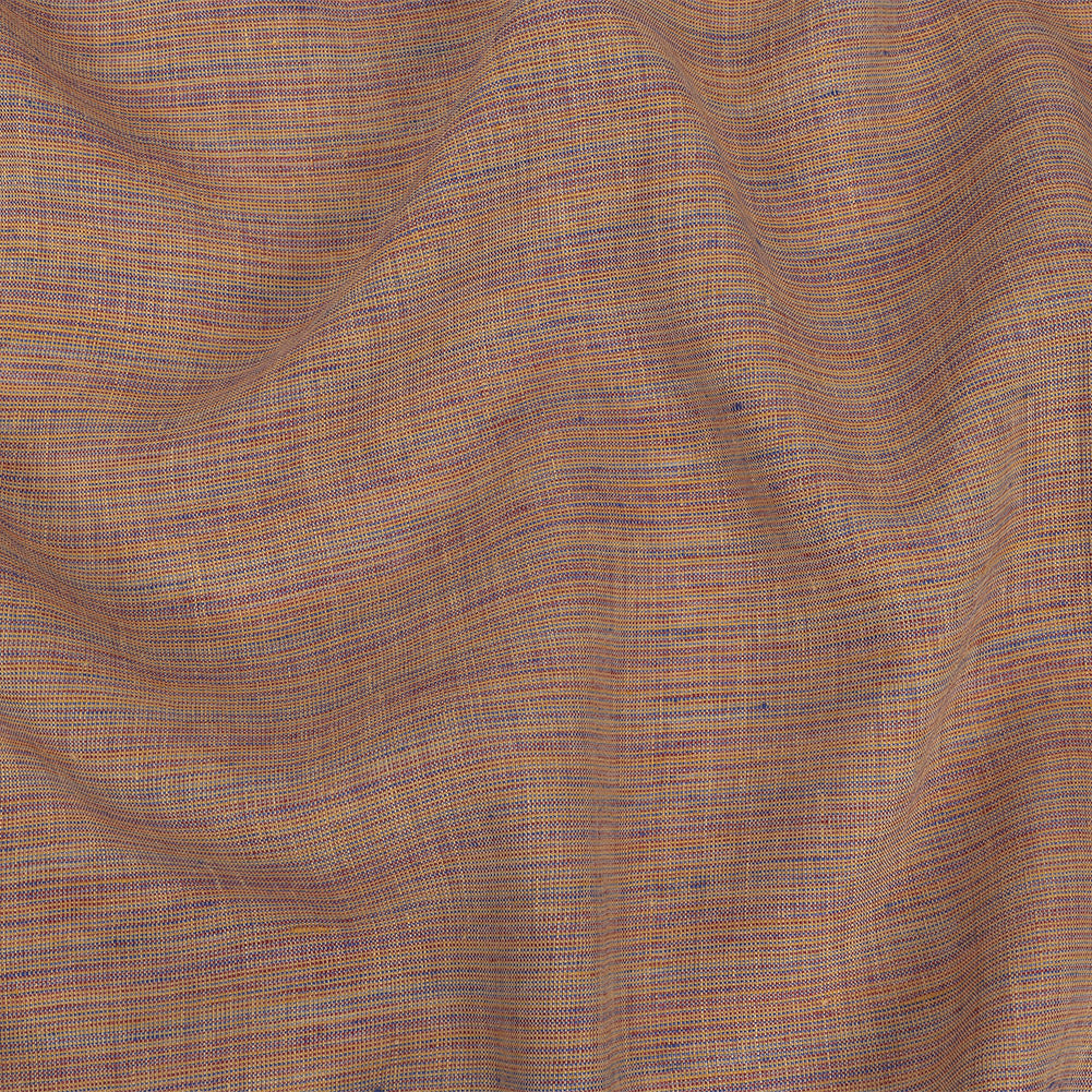Yellow, Red and Blue Striated Linen Woven