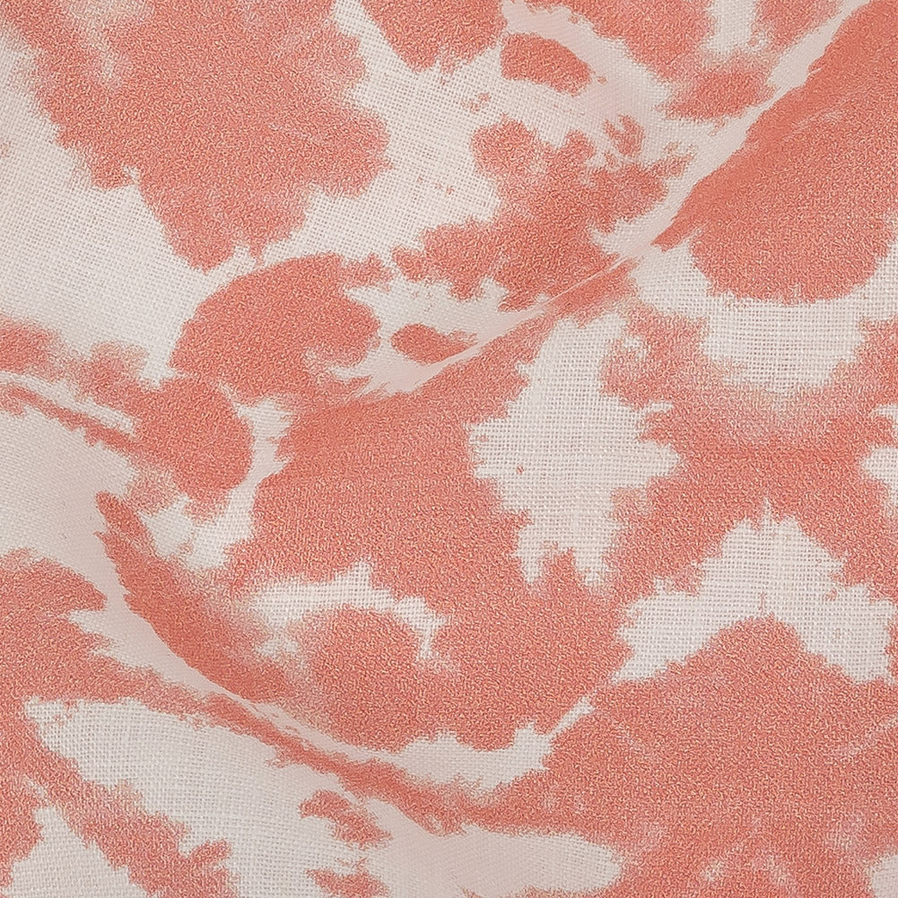 Blush Shibori Tie Dye Printed Lightweight Linen Woven Detail