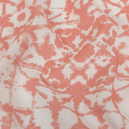 Blush Shibori Tie Dye Printed Lightweight Linen Woven
