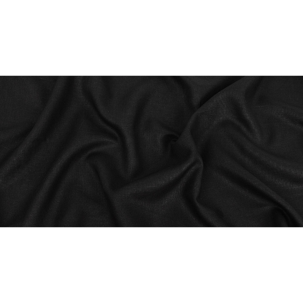 Elko Black Medium Weight Linen Woven Folded