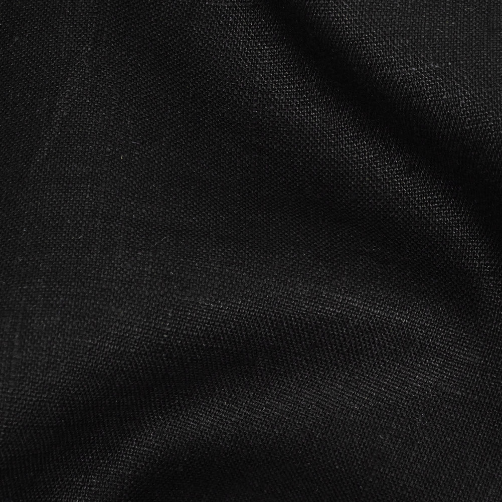 Elko Black Medium Weight Linen Woven Full