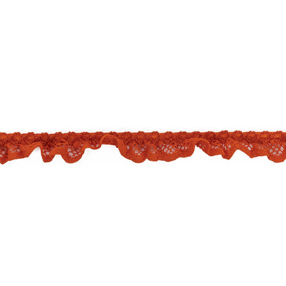 Crisp Orange Criss Cross Crochet Trimming - 0.625"