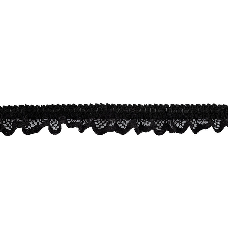 template--25130090922057__main-Black Ruffled Stretch Lace Trimming - 0.625"