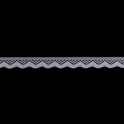 Snow White Scalloped Edge Lace Geometric Trimming - 0.5"