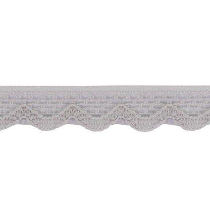 Mauve Shadows Scalloped Edge Lace Geometric Trimming - 0.5" Detail