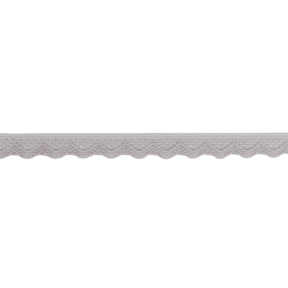 Mauve Shadows Scalloped Edge Lace Geometric Trimming - 0.5"