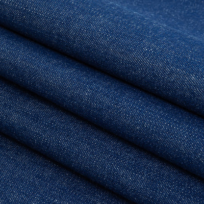 Heavyweight Medium Blue Cotton Denim Folded