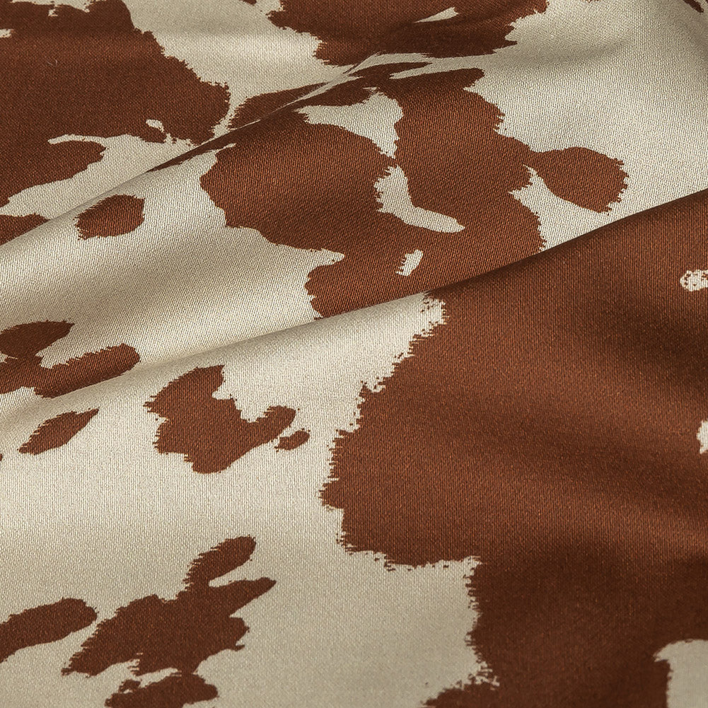 Mood Exclusive Brown Patina Bovine Best Stretch Cotton Sateen Detail