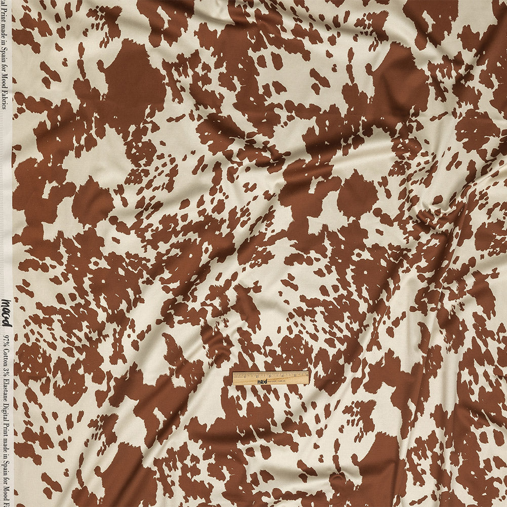 Mood Exclusive Brown Patina Bovine Best Stretch Cotton Sateen Full