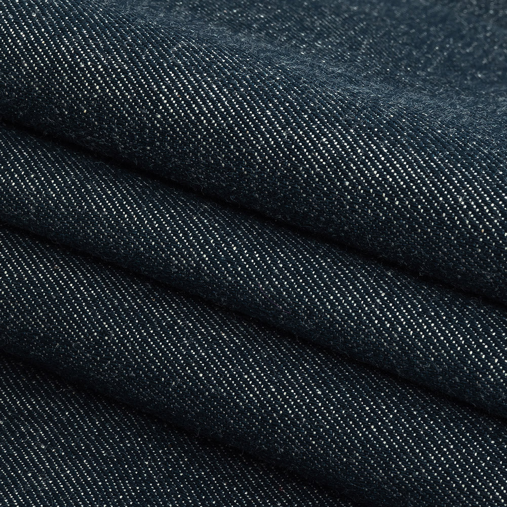 Bright Navy Cotton Denim Twill Folded