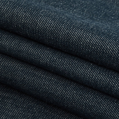 Bright Navy Cotton Denim Twill Folded