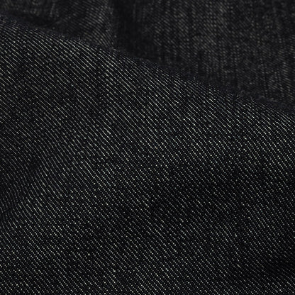 Heavyweight Blue Graphite Cotton Denim Twill Detail