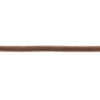 Teddy Bear Brown Single Face Velvet Ribbon - 0.125" Detail