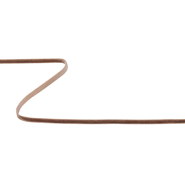 Teddy Bear Brown Single Face Velvet Ribbon - 0.125"
