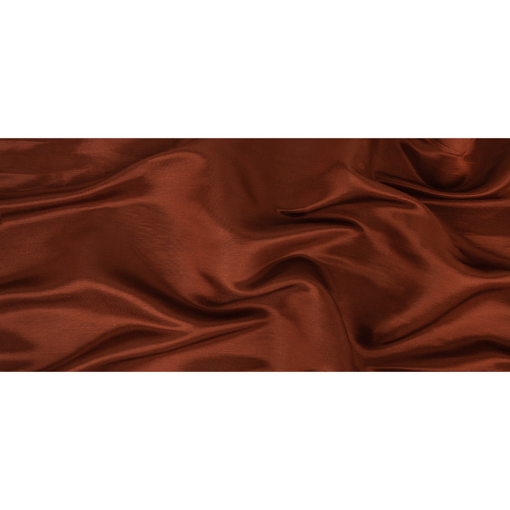 Turia Terracotta Satin-Faced Linen and Silk Dupioni Folded