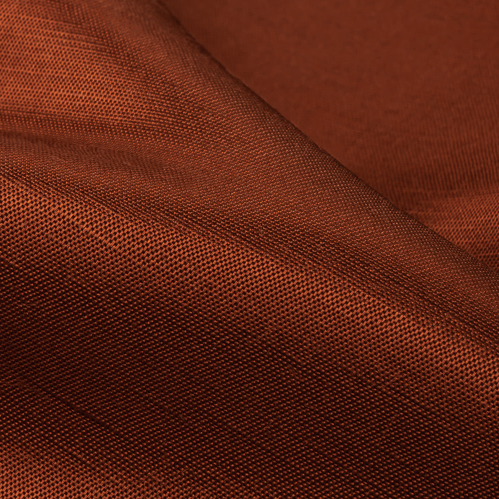 Turia Terracotta Satin-Faced Linen and Silk Dupioni Full