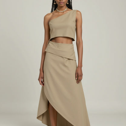 Stretch Linen Woven - Beige - Asturias Collection