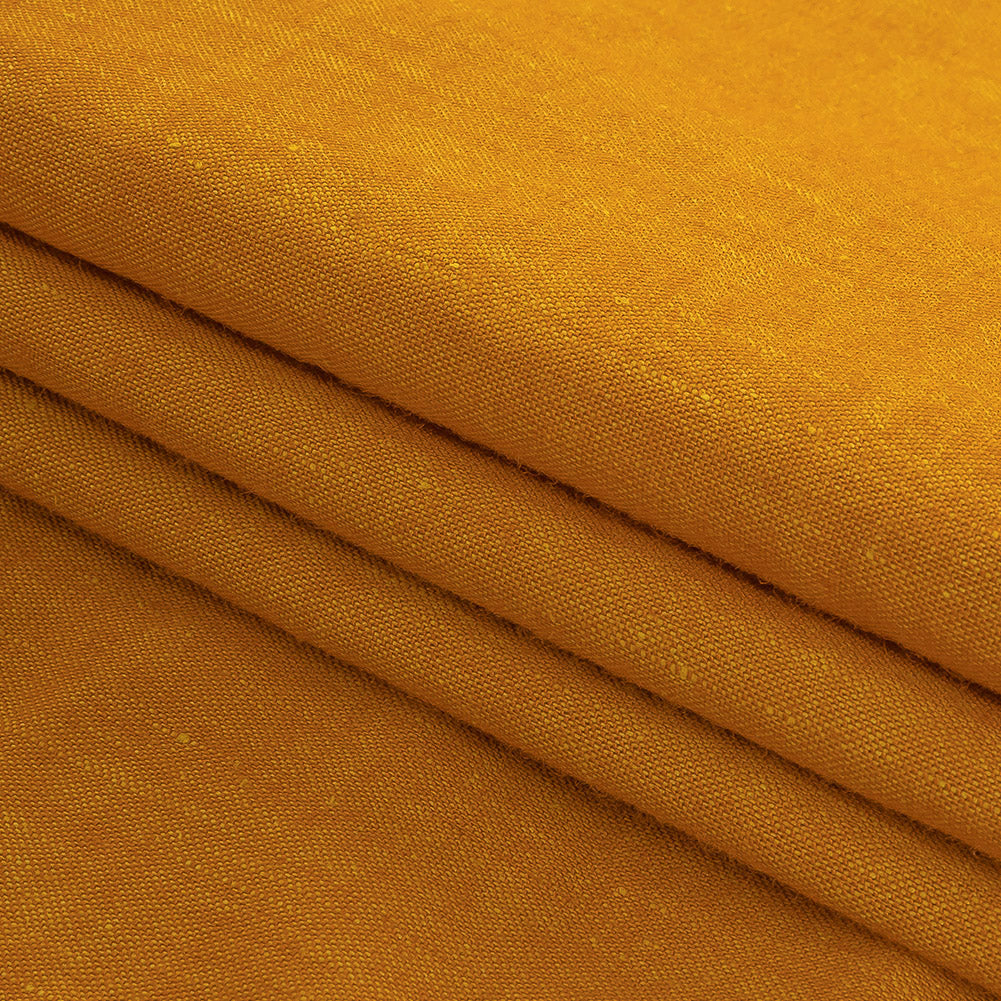 Stretch Linen Woven - Tangerine - Asturias Collection Detail