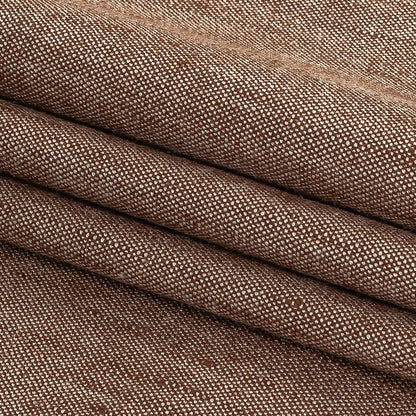 Heathered Cocoa Stretch Linen and Rayon Woven Folded
