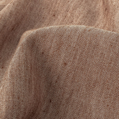 Heathered Cocoa Stretch Linen and Rayon Woven Detail