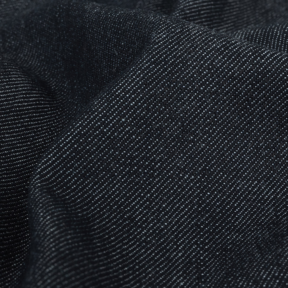 Durable Midnight Indigo Cotton Denim Twill Detail