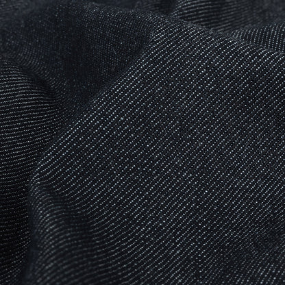Durable Midnight Indigo Cotton Denim Twill Detail