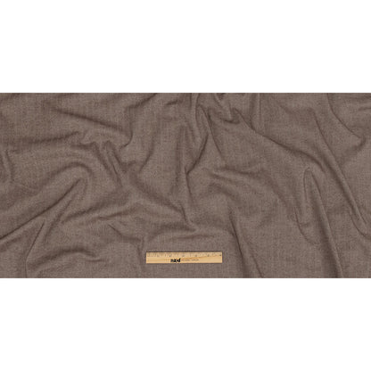 Chestnut Herringbone Stretch Blended Cotton Suiting Folded