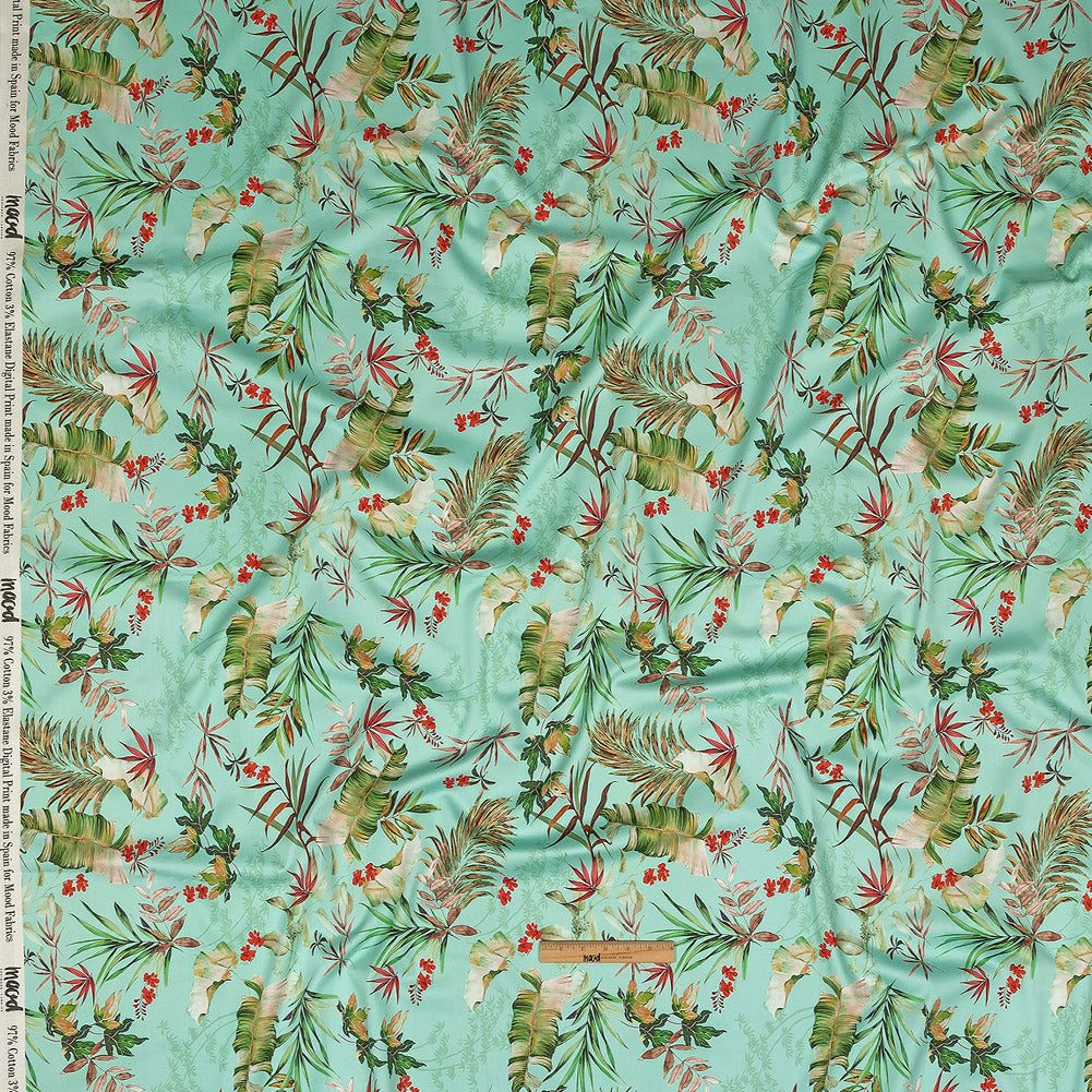 Mood Exclusive Tropical Tumbling Stretch Cotton Sateen Full