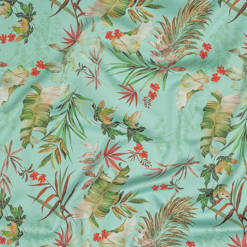 Mood Exclusive Tropical Tumbling Stretch Cotton Sateen