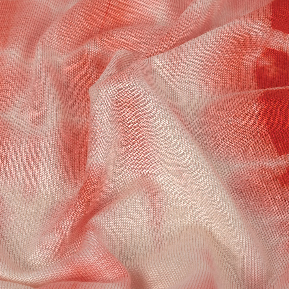 Coral Spine Tie Dye Rayon Jersey Detail