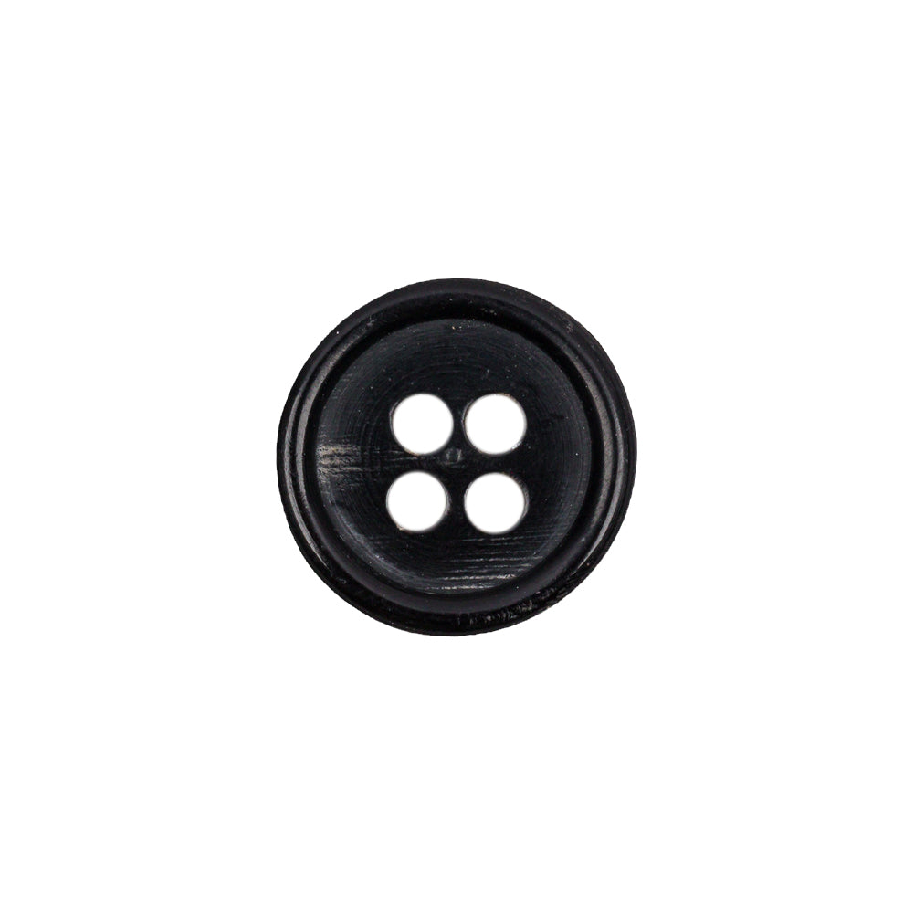 Black Horn Blazer Button - 24L/15mm