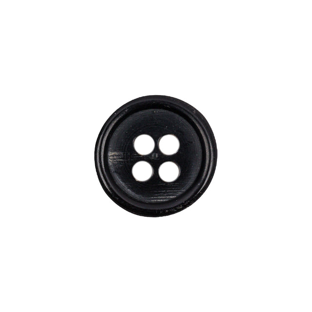 Black Horn Blazer Button - 24L/15mm
