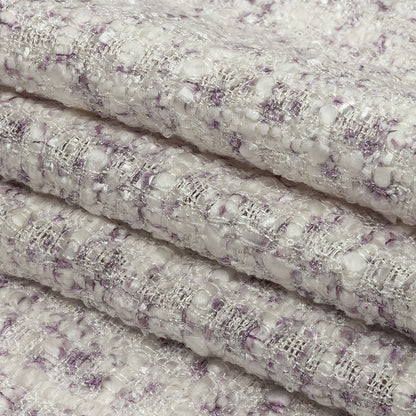 Newcastle White Sand and Lavender Frost Viscose and Acrylic Chenille Tweed Full