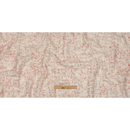 Newcastle Pink and Silver Coin Viscose and Acrylic Chenille Tweed Drape